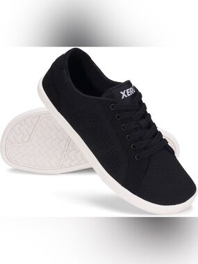 Xero Dillon Black Low Top Minimalist Barefoot Lace-Up Athletic Sneakers US 9.5